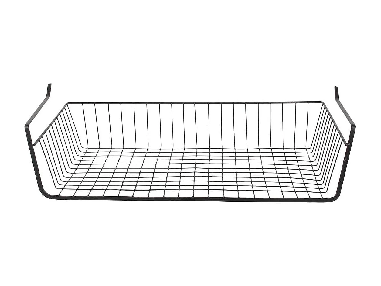 Panier Suspendu L56cm en Métal Filaire Noir - POX