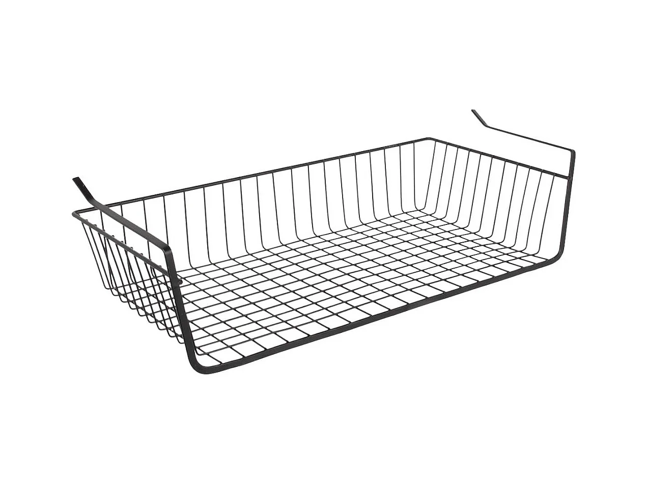 Panier Suspendu L56cm en Métal Filaire Noir