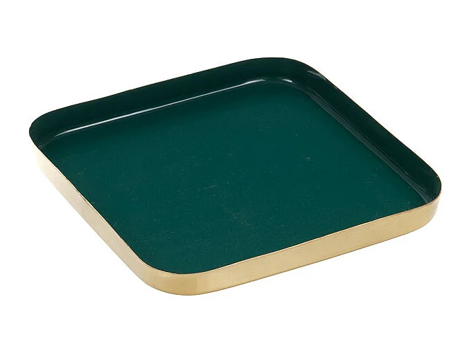 Set de 2 plateaux carrés en métal