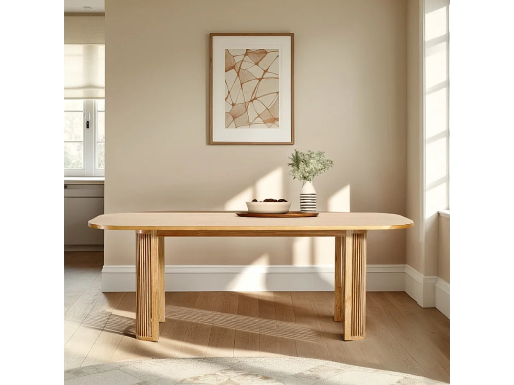 Capana  - Table à manger 8 personnes en bois - Bois clair