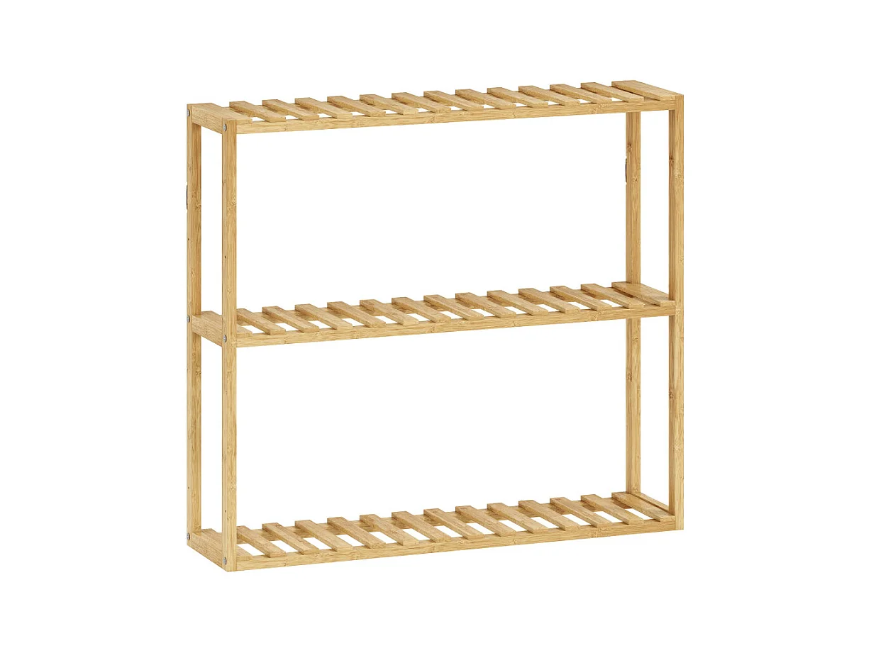Etagère salle de bains 3 niveaux CASSIE bois de bambou