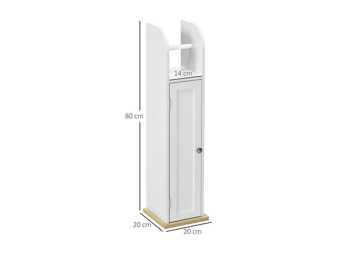 Meuble WC support porte-papier toilette TERENZO blanc