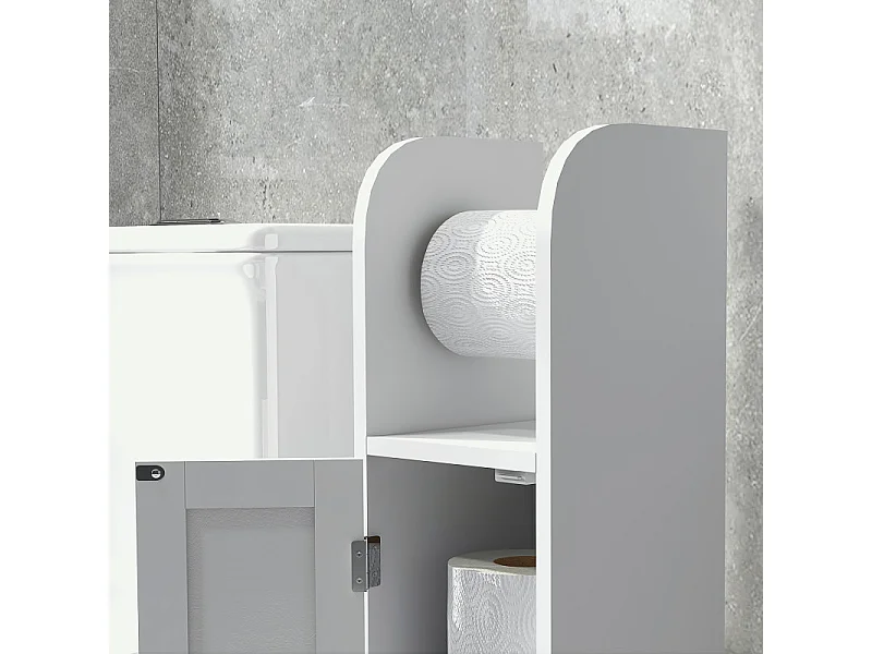 Meuble WC support porte-papier toilette TERENZO blanc