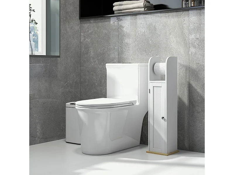 Meuble WC support porte-papier toilette TERENZO blanc