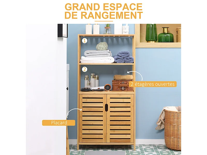 Meuble salle de bain PATEO bois bambou