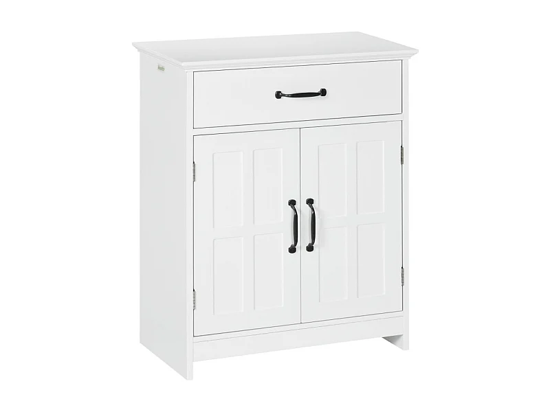 Meuble bas salle de bain 2 portes ELIANO blanc