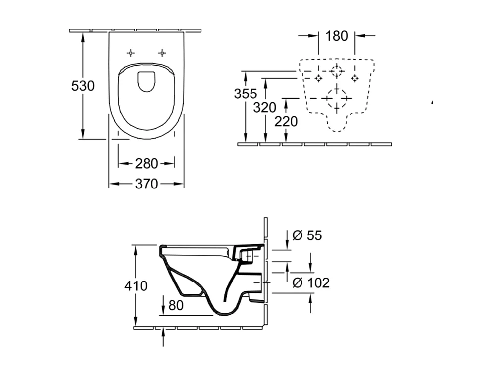 WC suspendu sans bride VILLEROY ET BOCH Architectura Directflush + abattant frein de chute