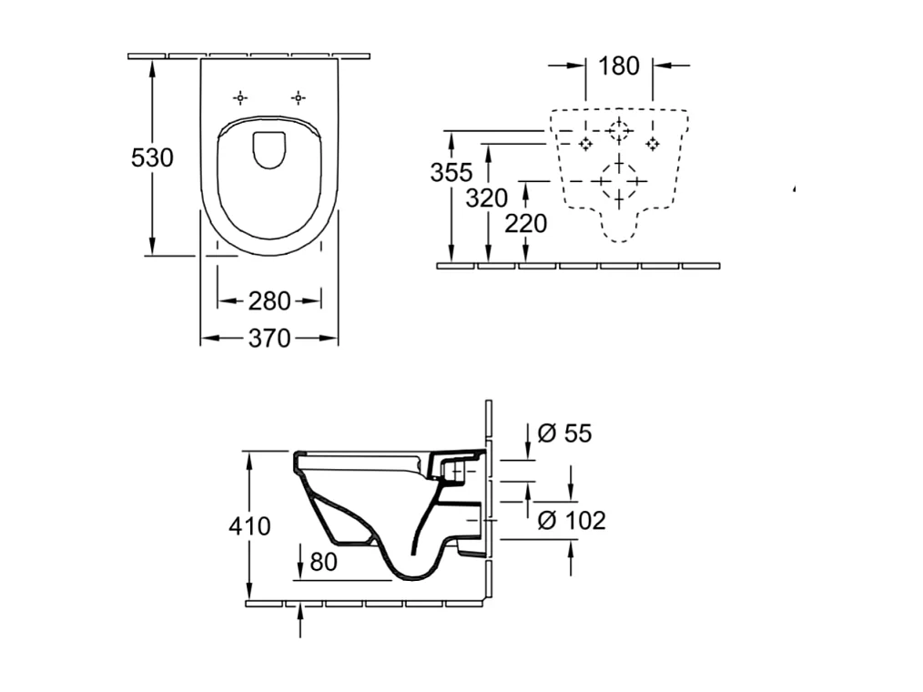 WC suspendu sans bride VILLEROY ET BOCH Architectura Directflush + abattant frein de chute