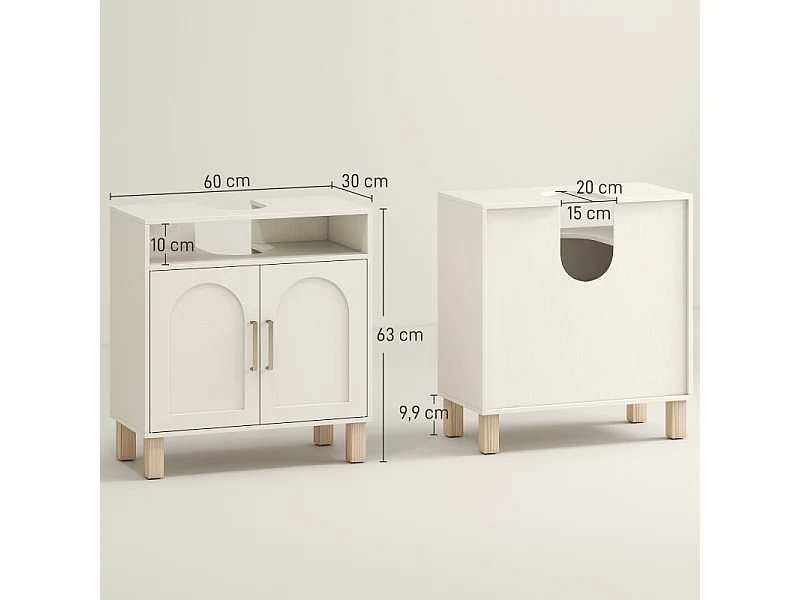 Meuble sous vasque ALMO crème