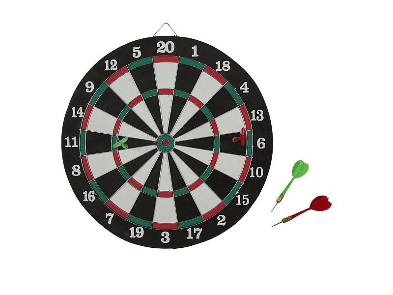 9jeu De Flechettes Noir, Vert, Blanc, Rouge