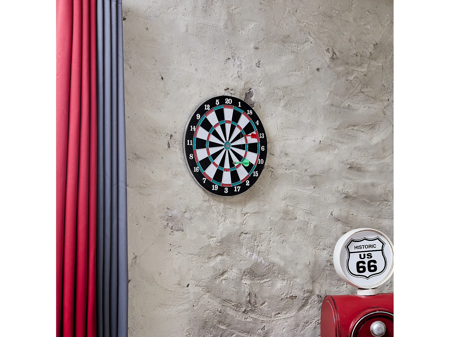 9jeu De Flechettes Noir, Vert, Blanc, Rouge