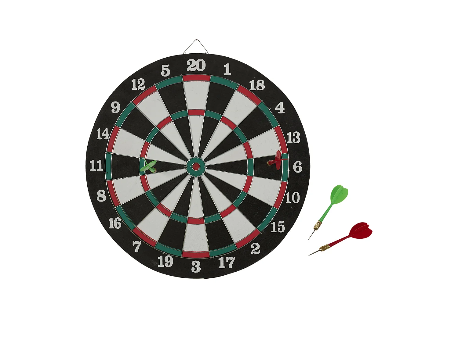 9jeu De Flechettes Noir, Vert, Blanc, Rouge