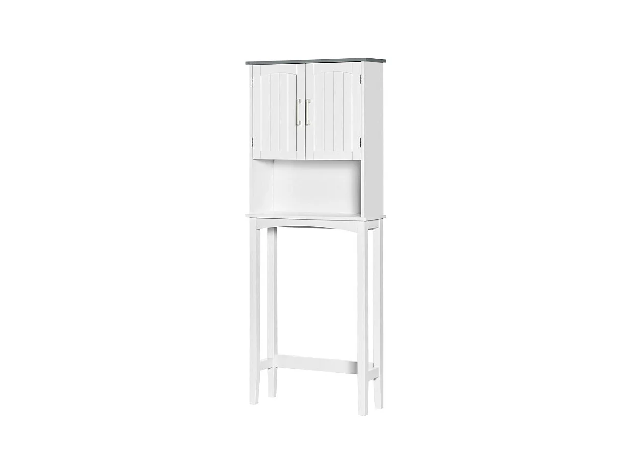 Meuble dessus WC ERALD blanc et gris