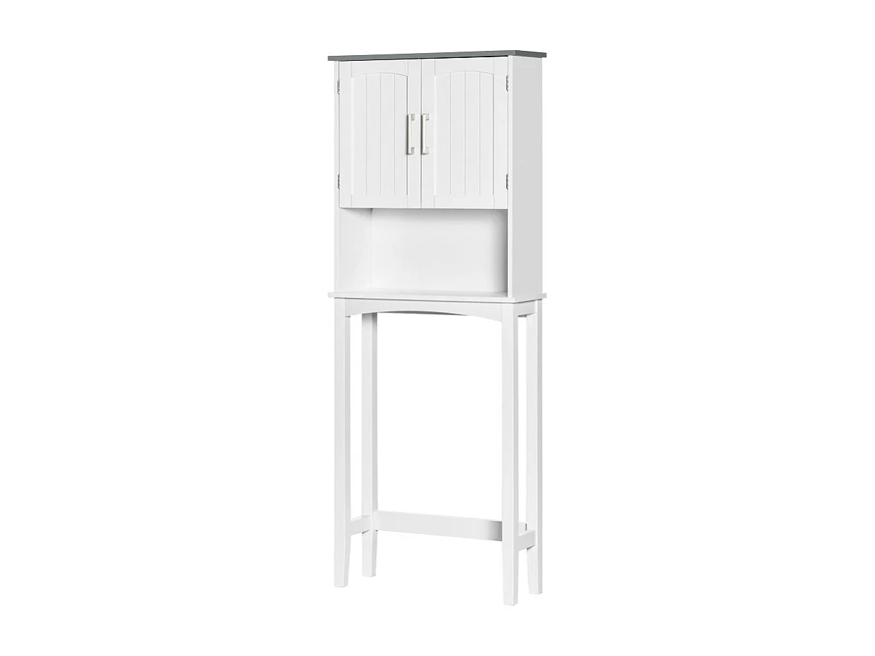 Meuble dessus WC ERALD blanc et gris