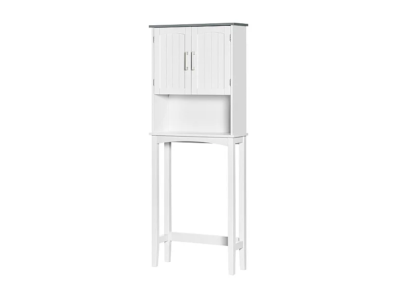Meuble dessus WC ERALD blanc et gris