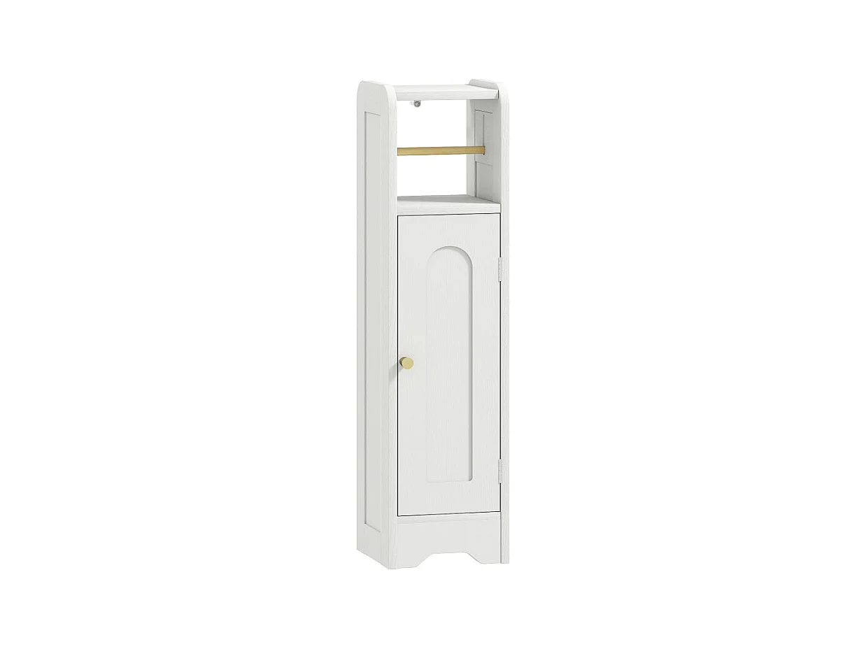 Armoire papier toilette DOMENICO effet bois blanc