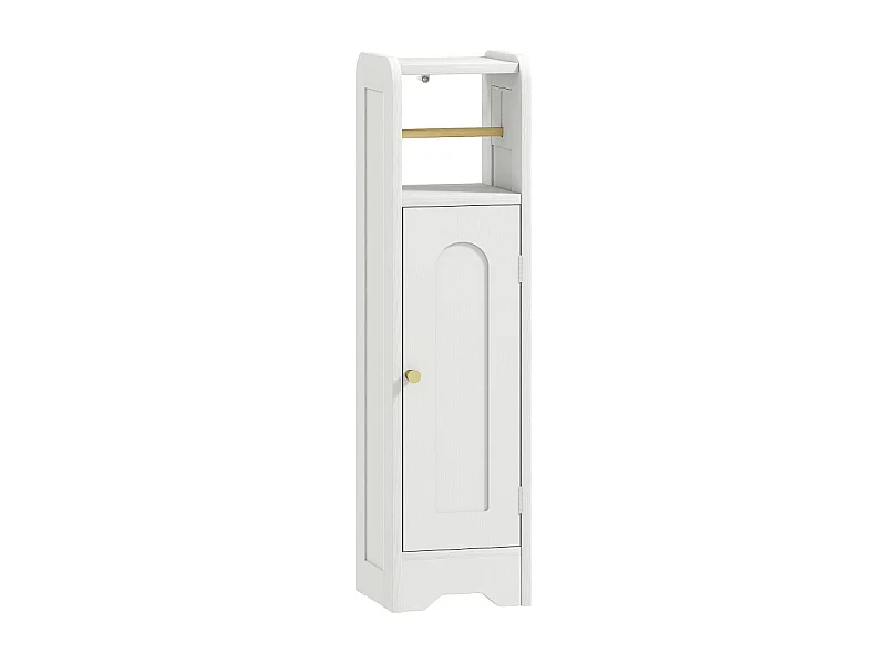 Armoire papier toilette DOMENICO effet bois blanc