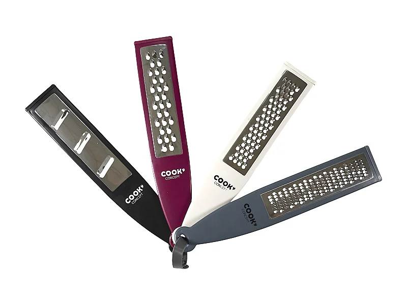 Set De 4 Rapes Fromage Legume Noir, Beige, Rouge, Gris