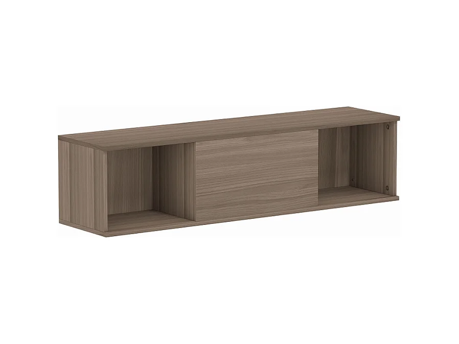 Meuble flottant suspendu effet bois noisetier MORENO marron