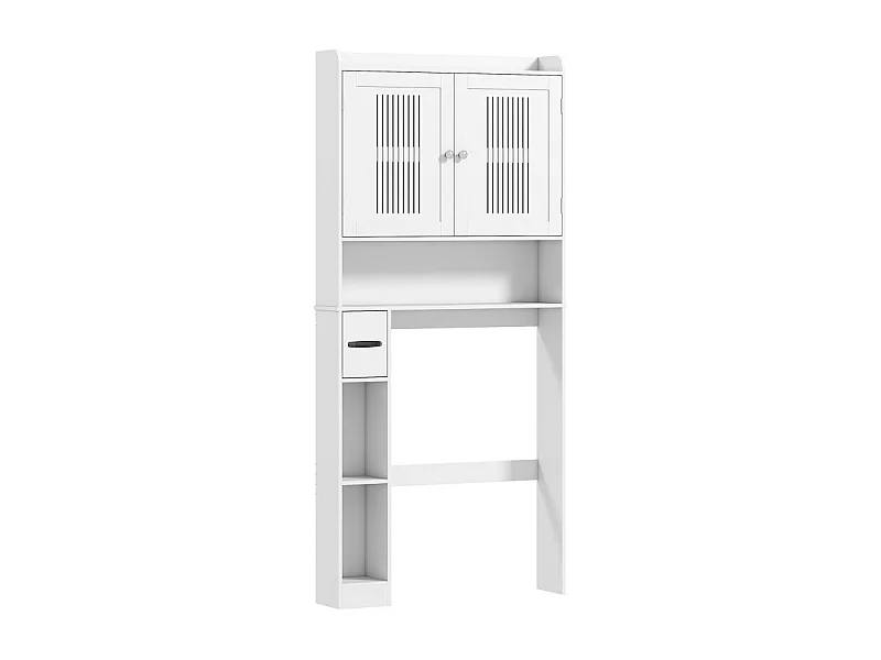 Meuble WC dessus de toilette LEANDRO blanc