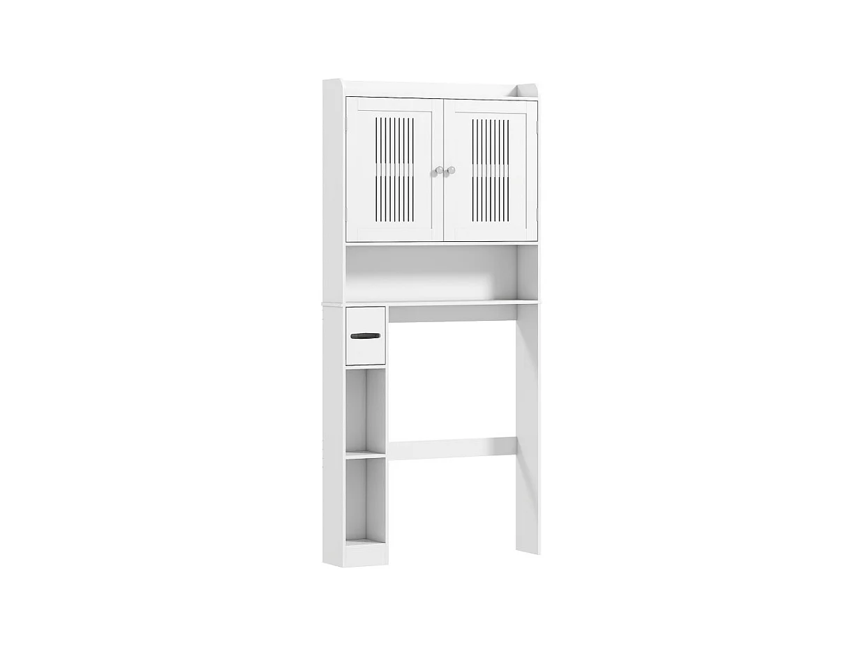 Meuble WC dessus de toilette LEANDRO blanc