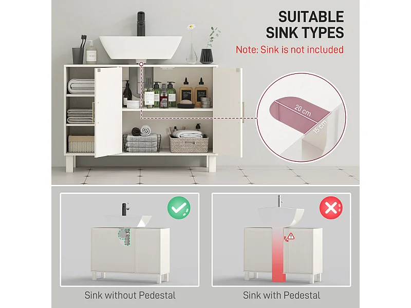 Meuble sous vasque ELYAS crème