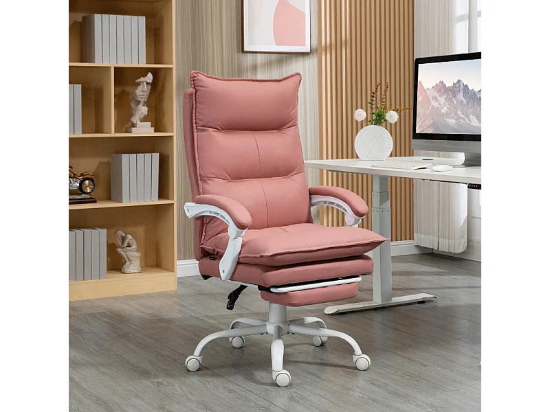 Fauteuil de bureau massant chauffant ADRIANA rose