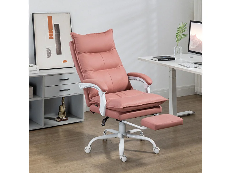 Fauteuil de bureau massant chauffant ADRIANA rose