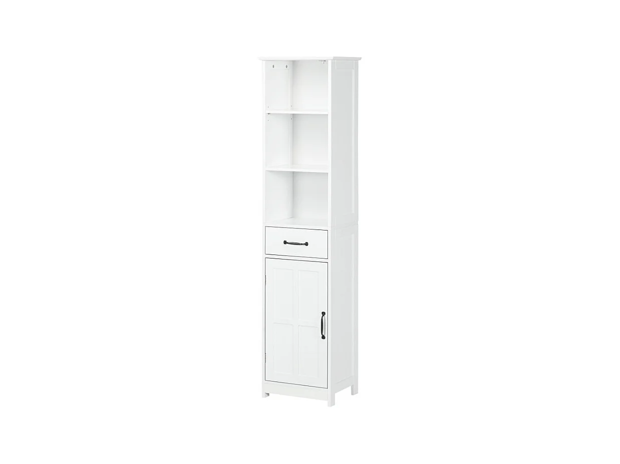 Armoire salle de bains haute AURENZO blanche