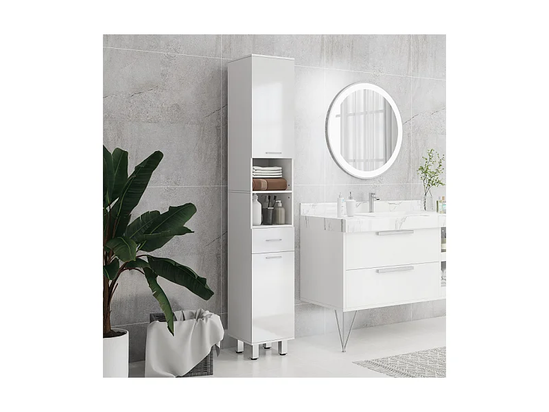 Colonne salle de bain GIANLUCA blanc laqué