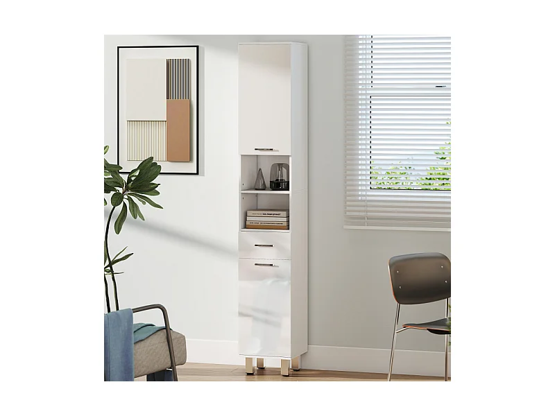 Colonne salle de bain GIANLUCA blanc laqué