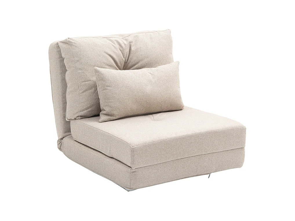 Fauteuil chauffeuse convertible NOA beige