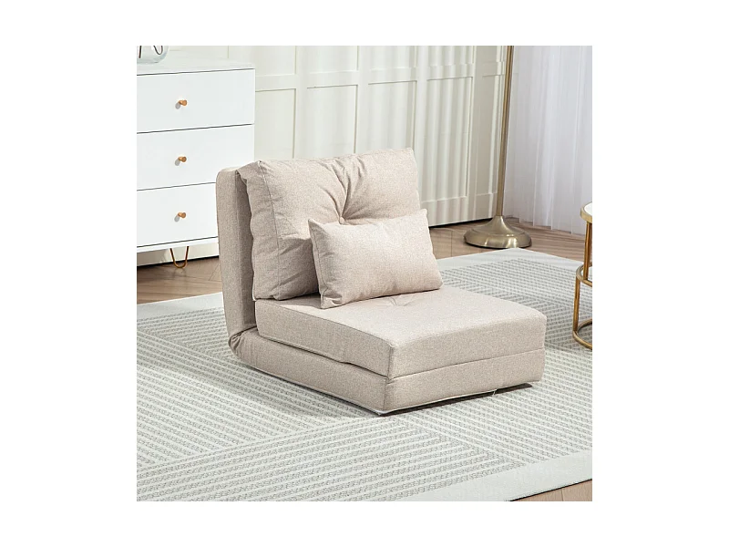 Fauteuil chauffeuse convertible NOA beige