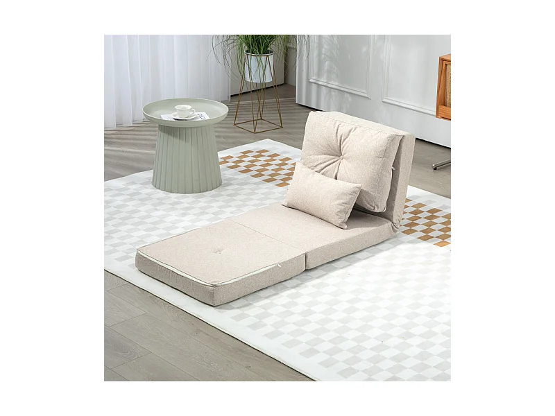 Fauteuil chauffeuse convertible NOA beige