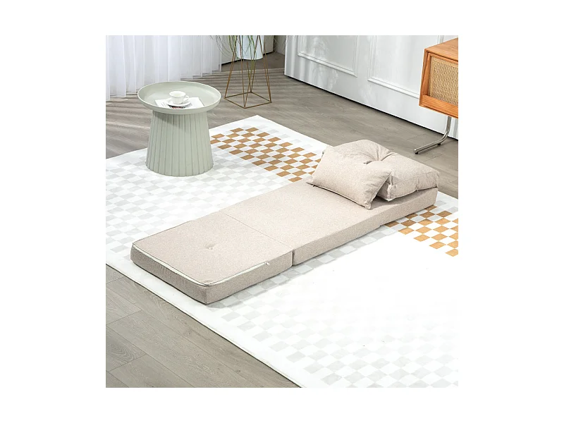 Fauteuil chauffeuse convertible NOA beige