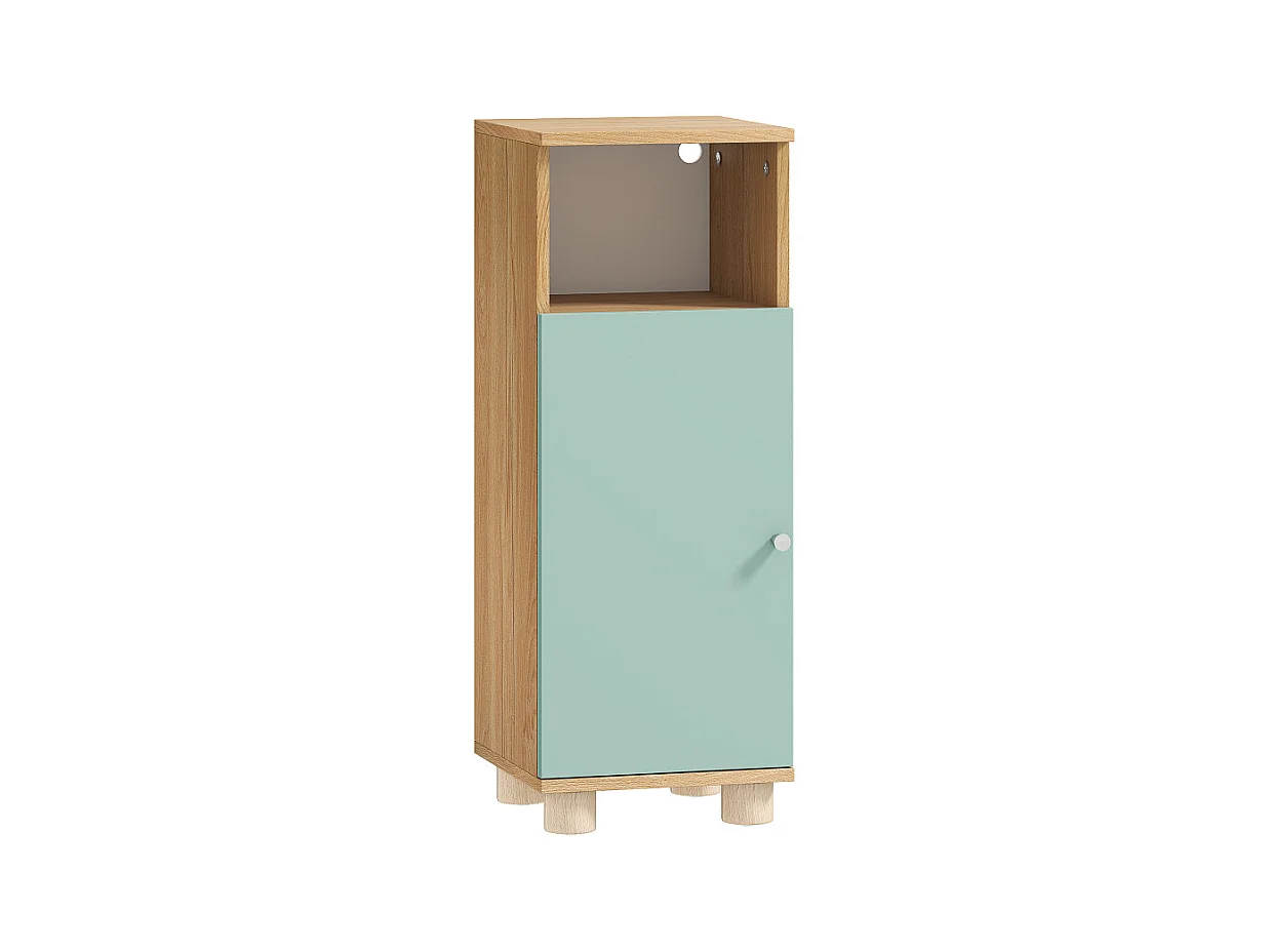 Meuble salle de bain porte étagère THEO vert d'eau