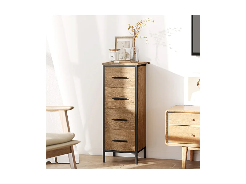 Chiffonnier industriel aspect ETTORE chêne