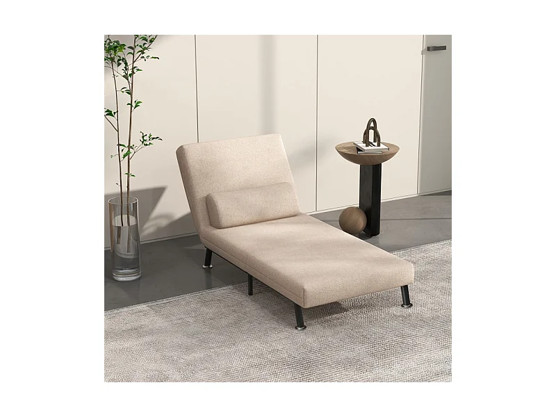 Chauffeuse convertible avec coussin SACHA beige