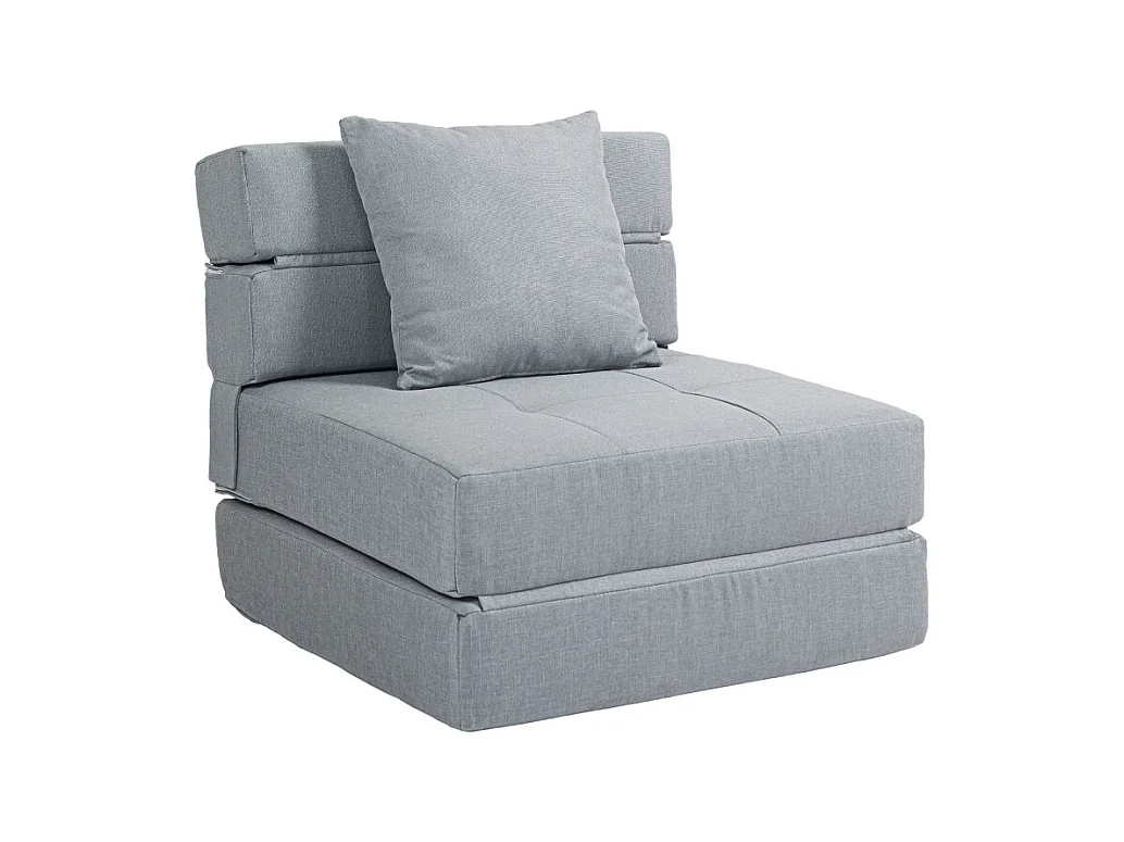 Fauteuil chauffeuse convertible MELYA gris clair