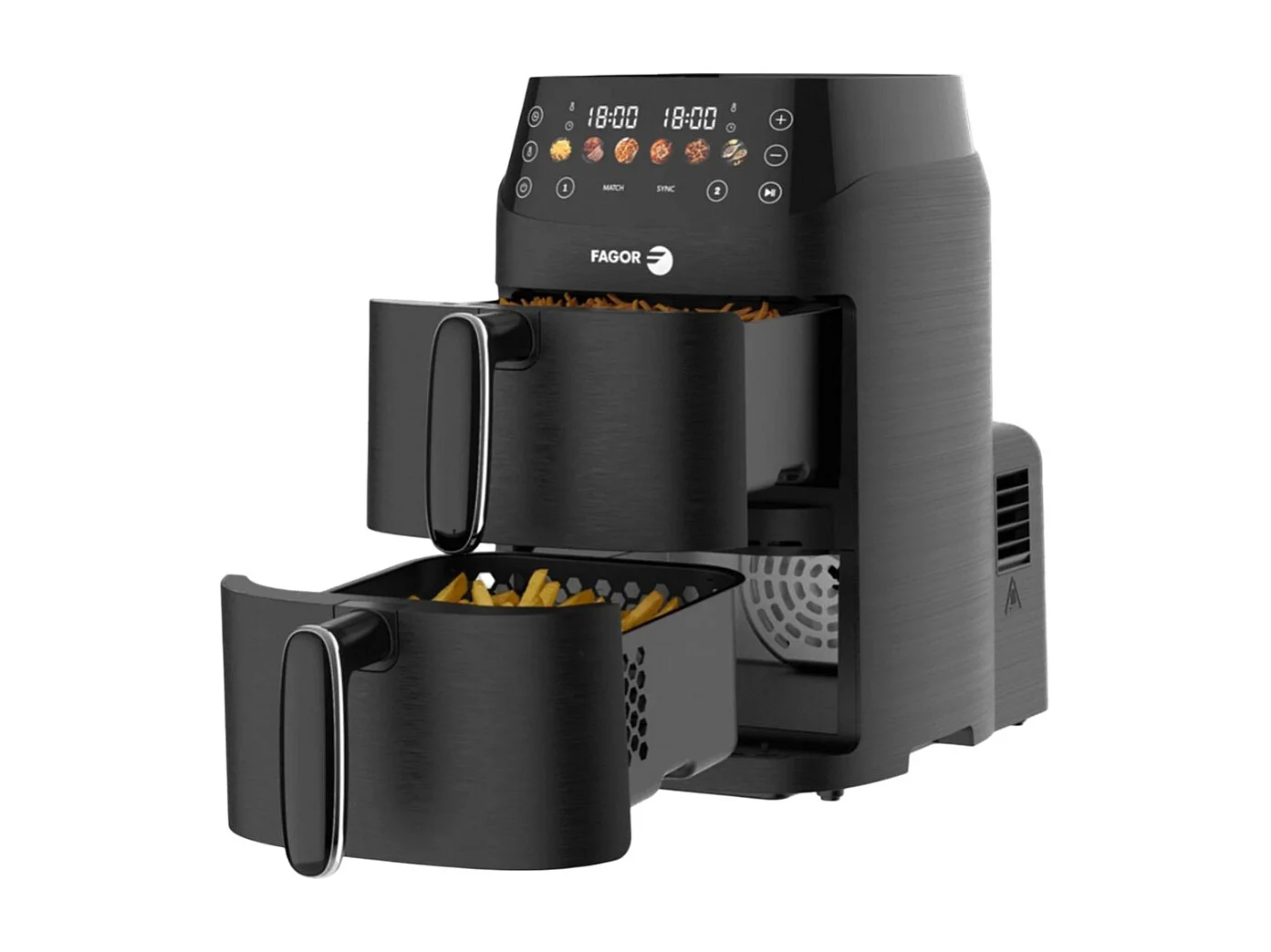 Fagor Friteuse sans huile 2x2.5l 2000w noir - fg3301