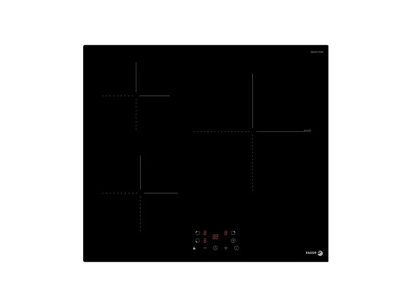 Table de cuisson 3 foyers induction , Puissance : 6 200 W , 1 booster , FAGOR - FAI3531