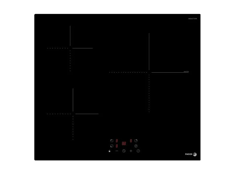 Table de cuisson 3 foyers induction , Puissance : 6 200 W , 1 booster , FAGOR - FAI3531