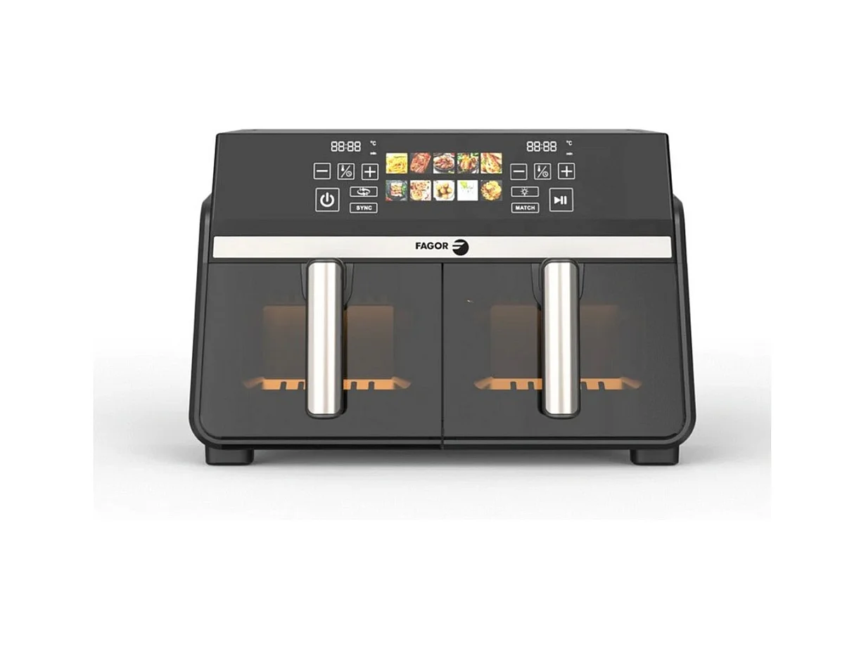 Fagor Friteuse sans huile 2x5l 2200w noir - fg8633