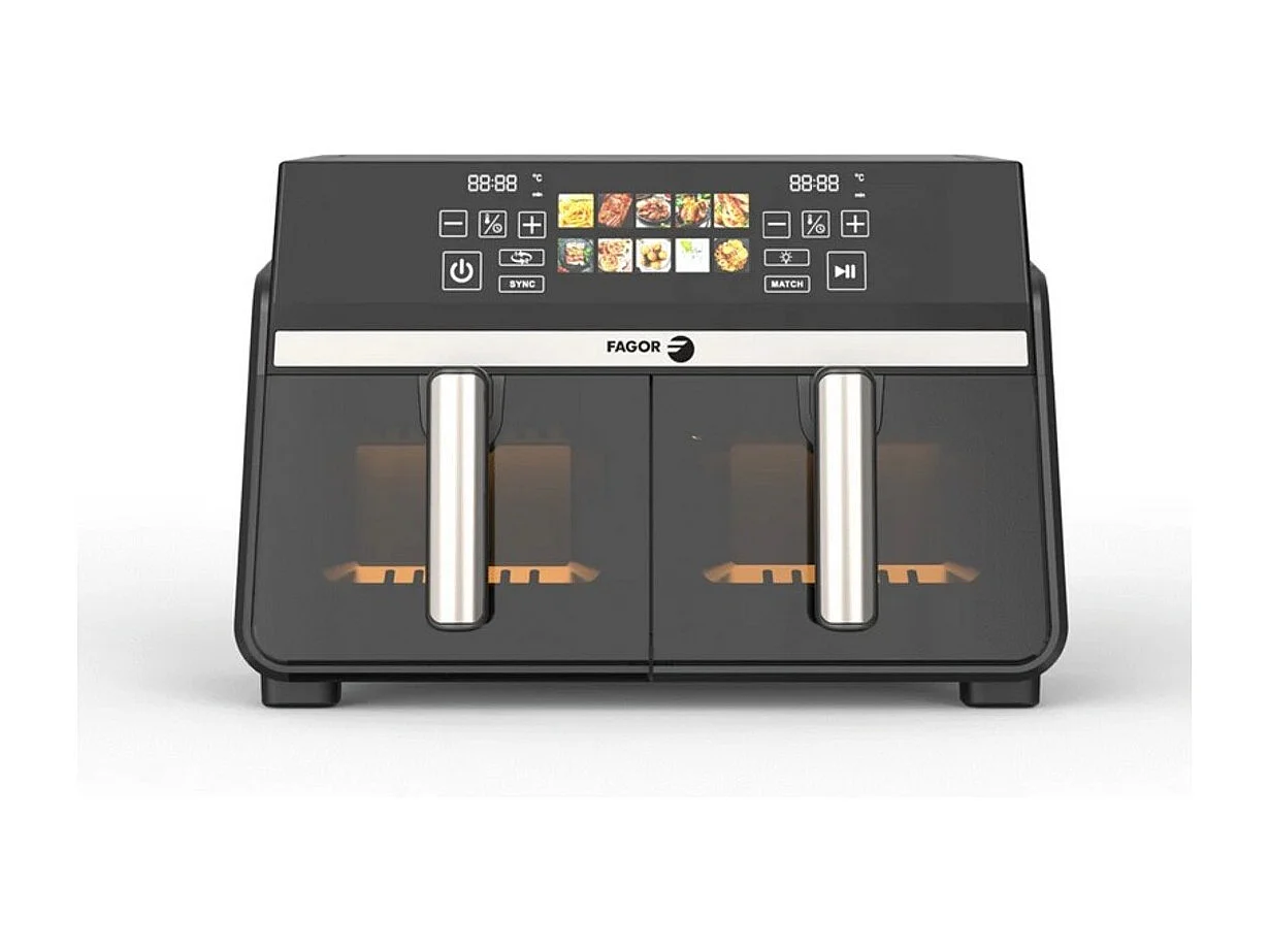 Fagor Friteuse sans huile 2x5l 2200w noir - fg8633