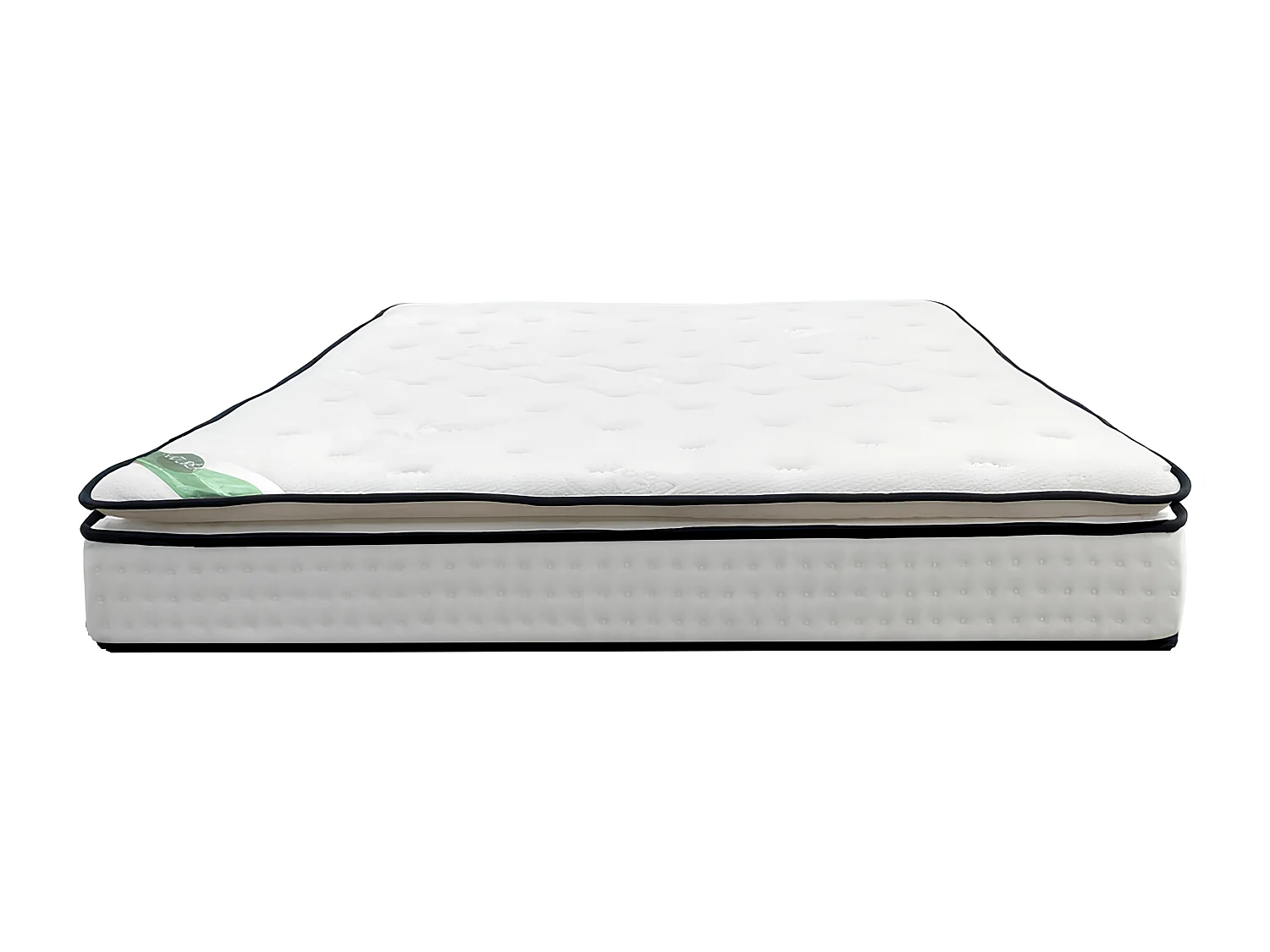 Ensemble 160 x 200 cm sommier coffre naturel clair + matelas ressorts ensachés 7 zones surmatelas intégré et coutil bambou ép.23cm - TAREVO de NATUREA