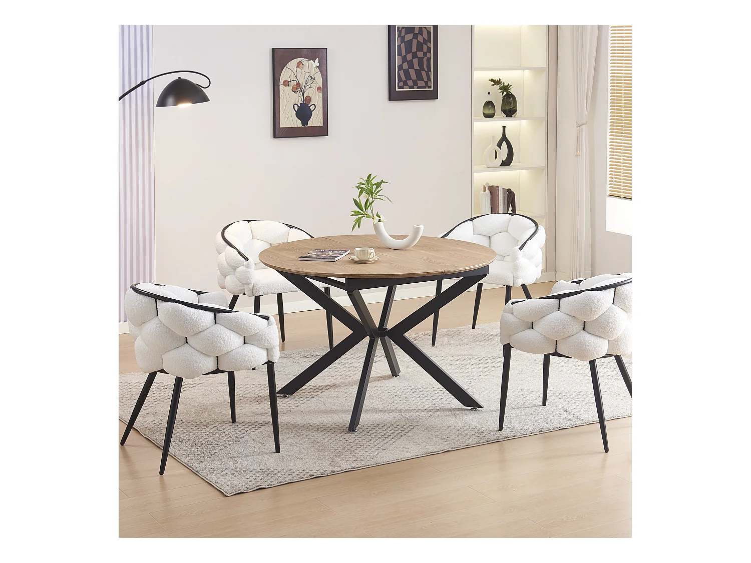 Table à Manger Extensible LILIPUTIEN – Chêne Naturel – 120 à 160 cm