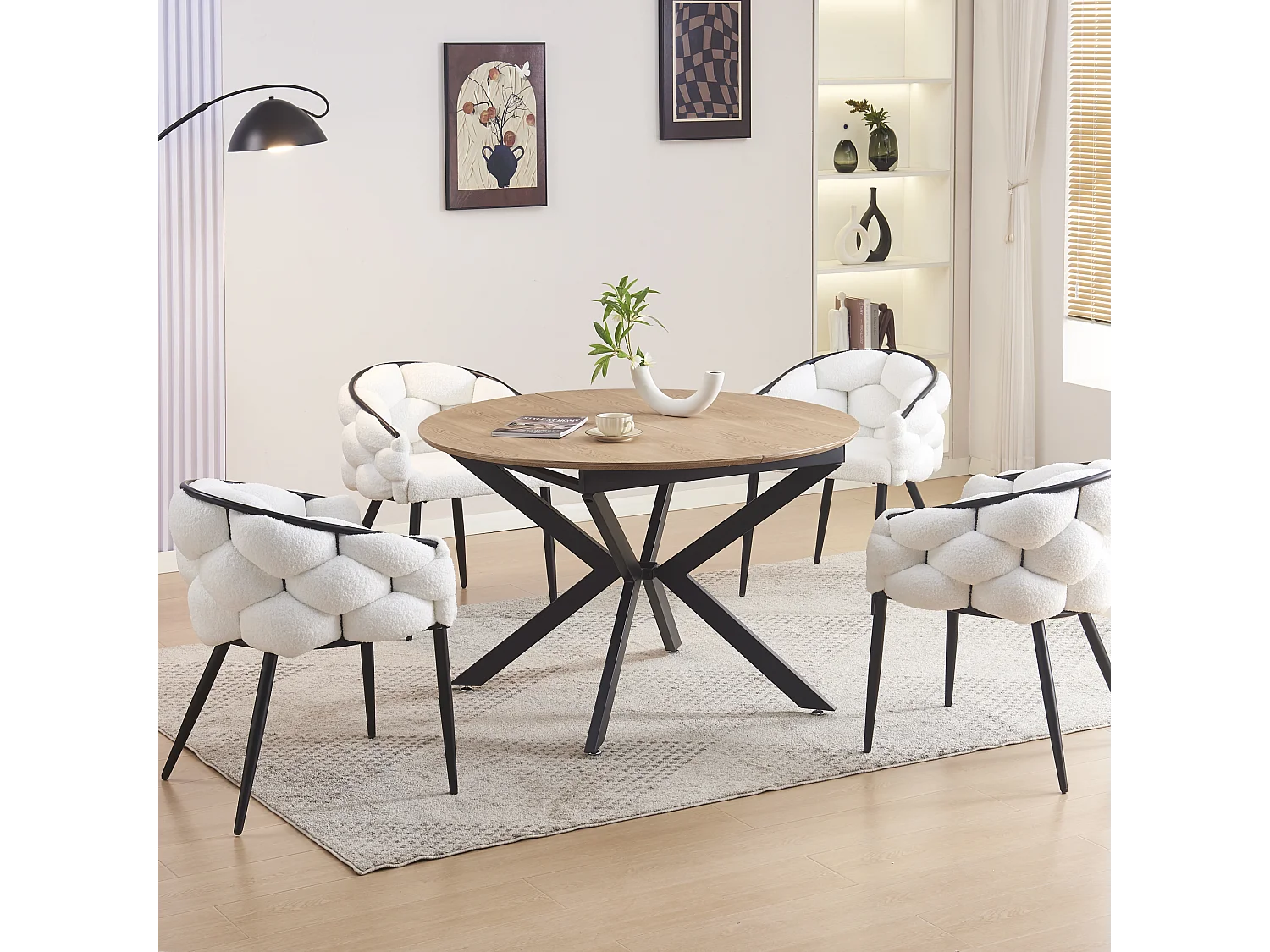 Table à Manger Extensible LILIPUTIEN – Chêne Naturel – 120 à 160 cm