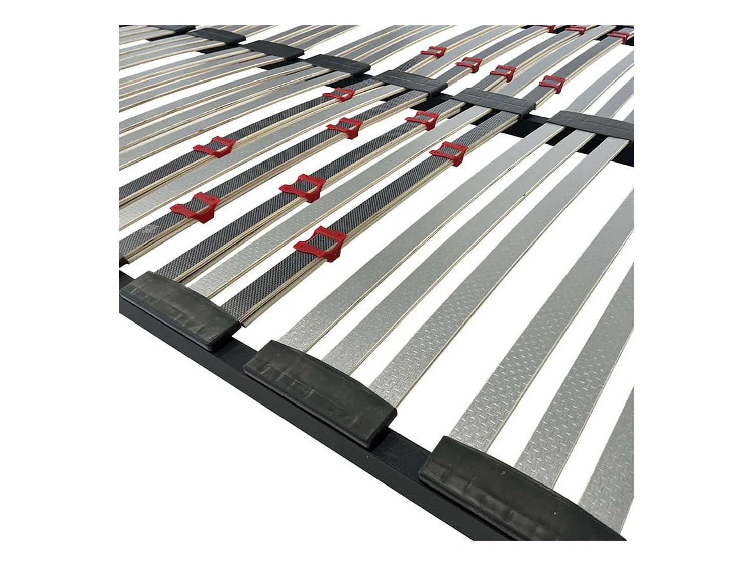 Somier XL 160x190 cm multiláminas tubo 40x30 mm láminas haya 8 patas