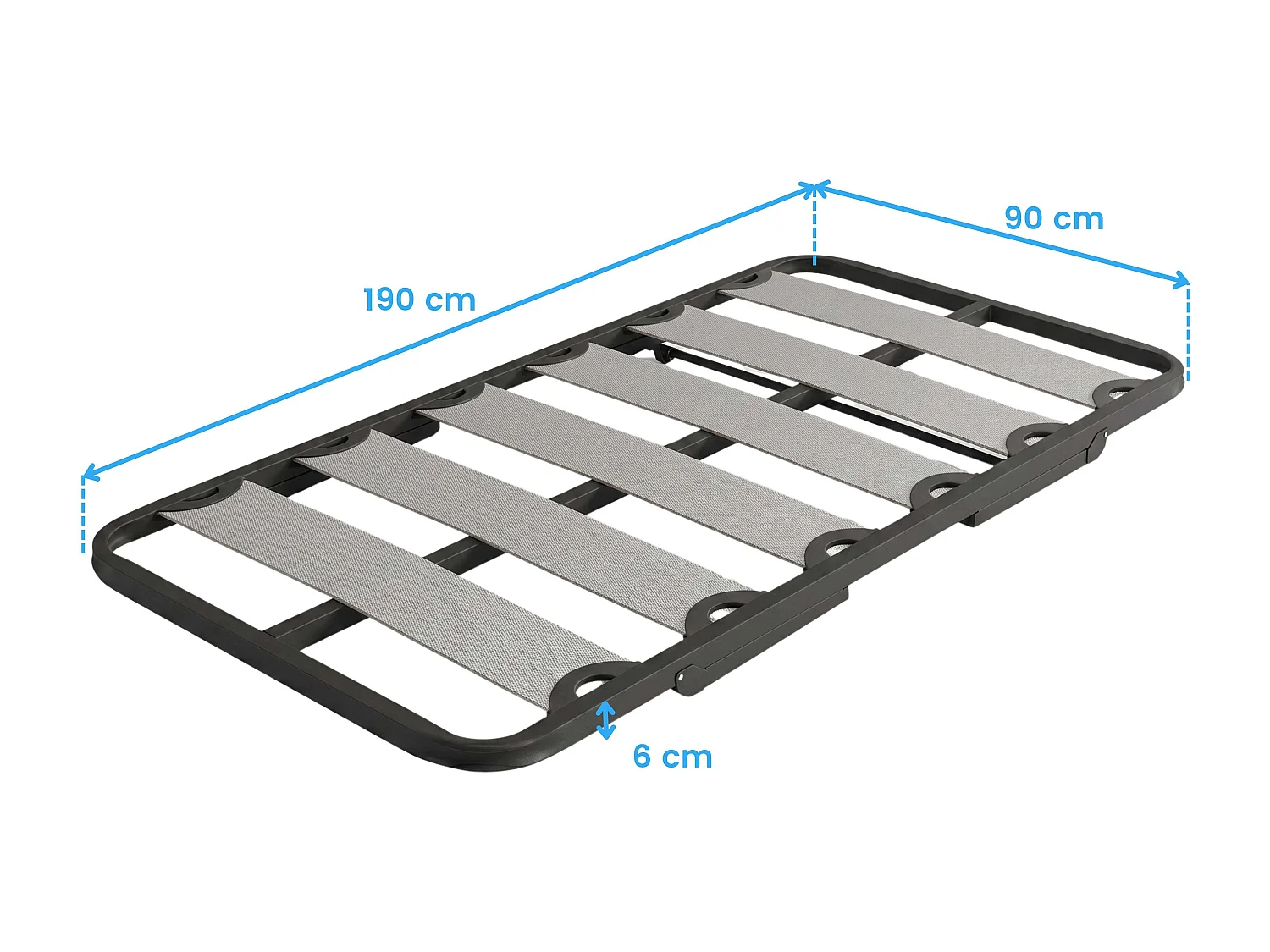 Somier 90x190 cm Cama Canguro Inferior Pata Plegable Ruedas Balda Ancha