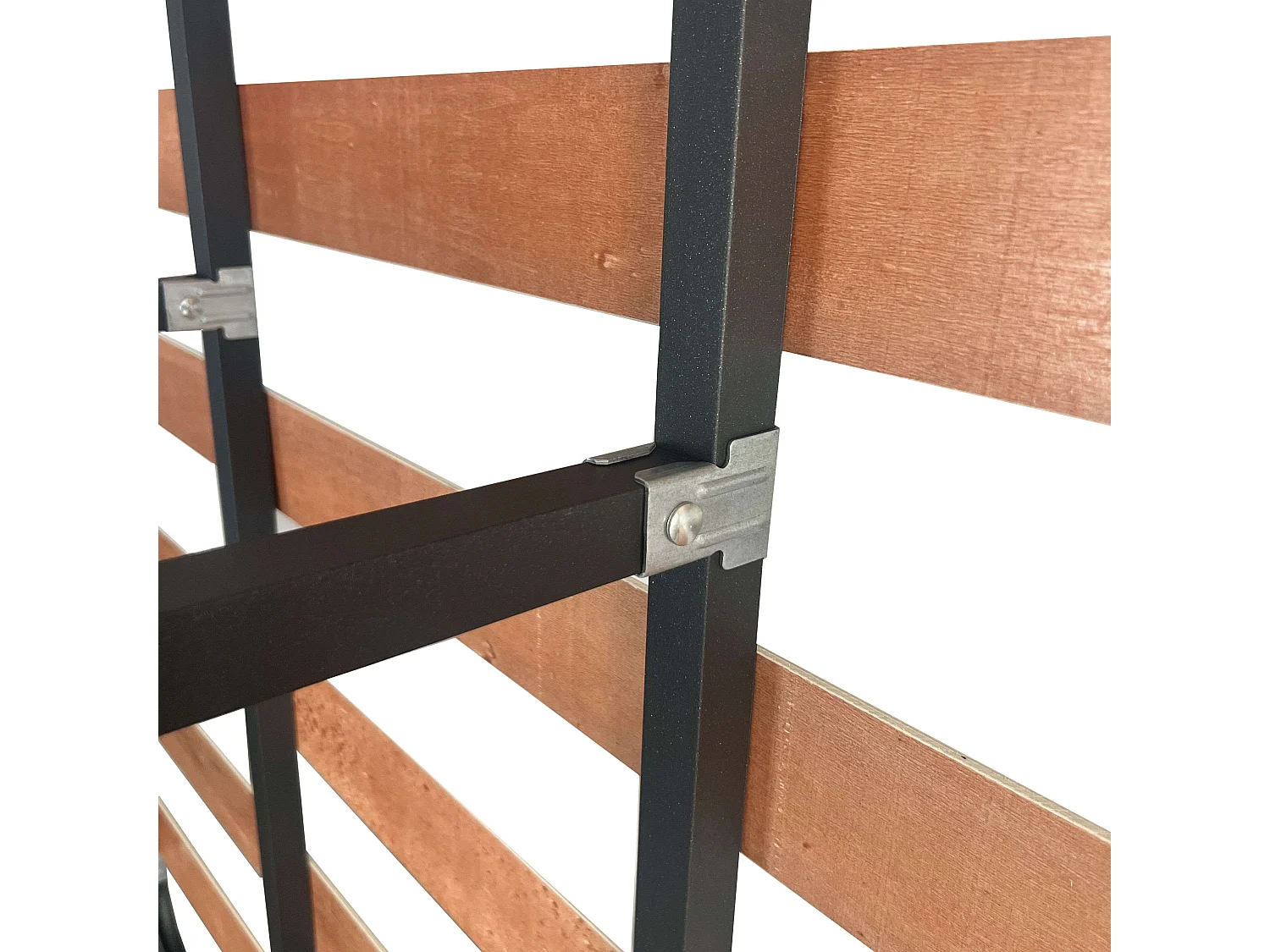 Somier 105x190 cm Tubo acerado Refuerzo Central Láminas Chopo (4 Patas)